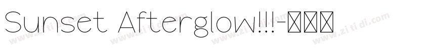 Sunset Afterglow!!!字体转换
